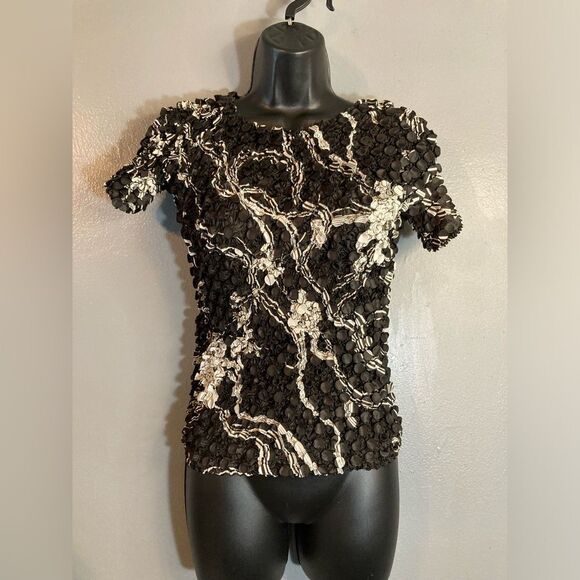 She's All That black-and-white 90s popcorn top - Picture 3 of 10